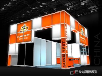 36 square meters booth construction renderings 